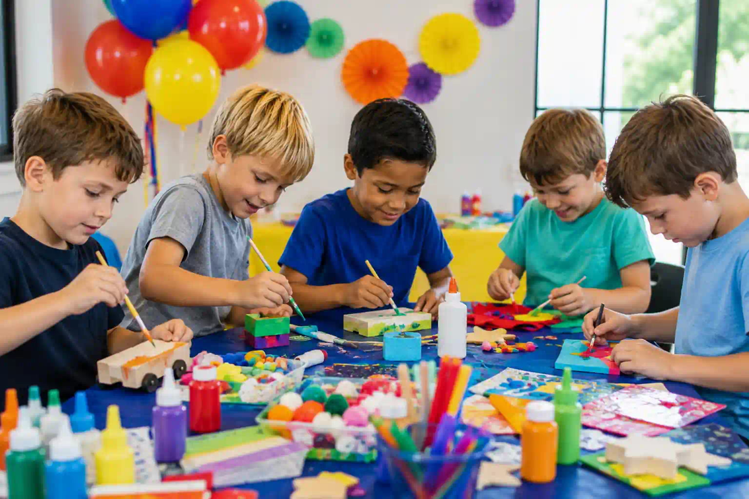 arts and crafts birthday party for 6 year old boys UK