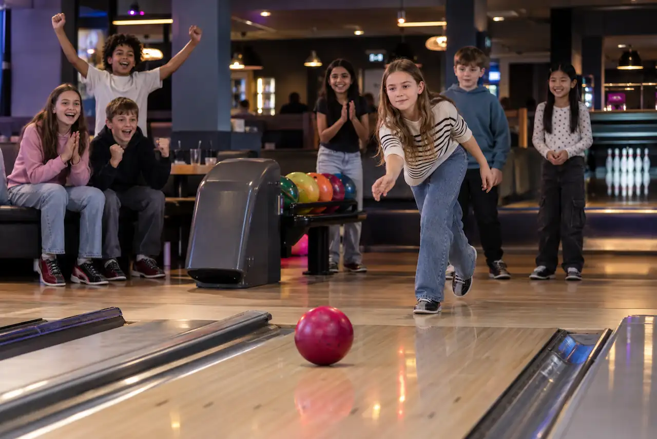 Bowling Party for children at an indoor birthday party in Newcastle and the North East