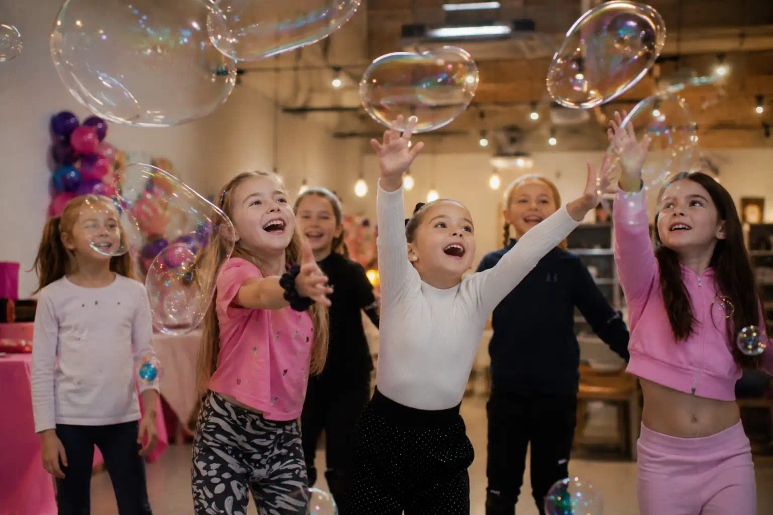 bubbleologist birthday party for 7 year old girls