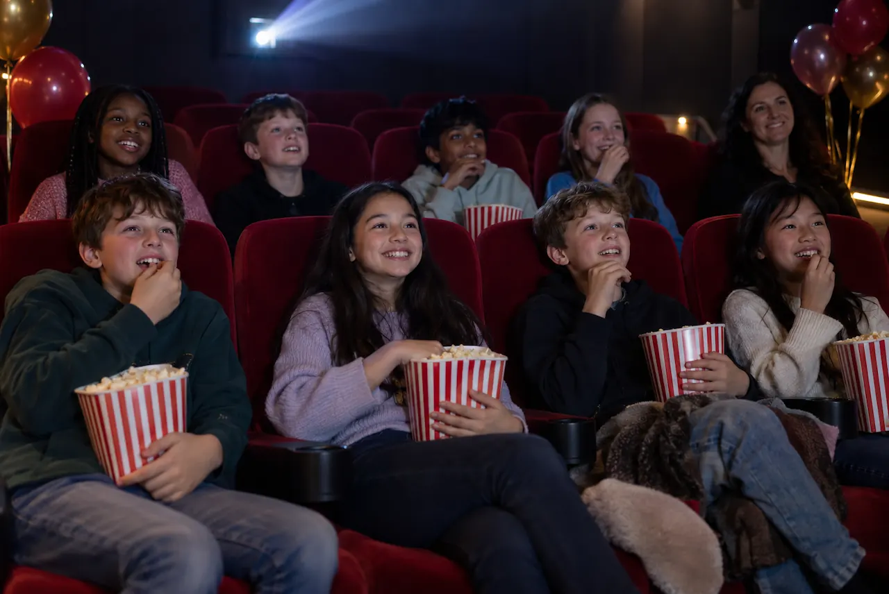 Cinema Party for children at an indoor birthday party in Newcastle and the North East