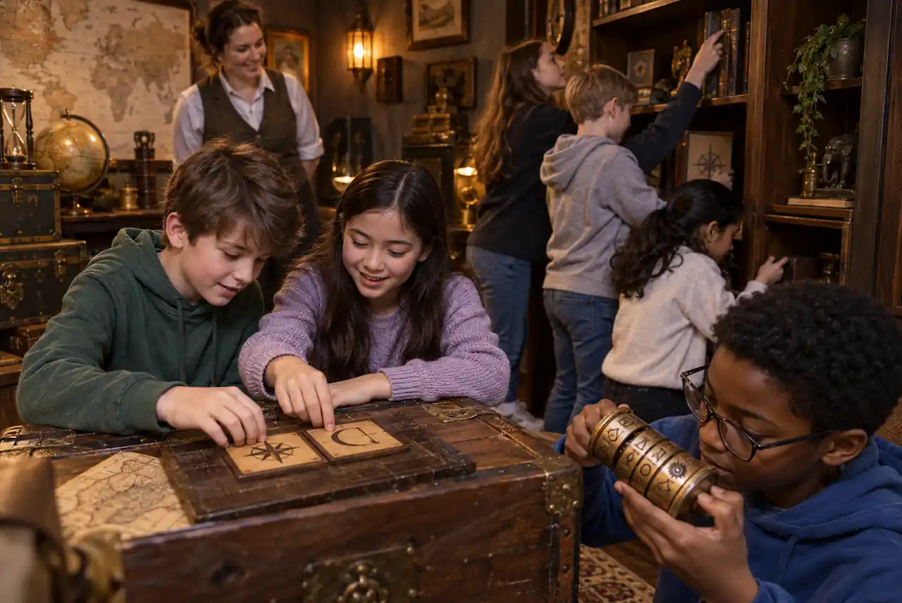 Escape Room Party for children at an indoor birthday party in Newcastle and the North East