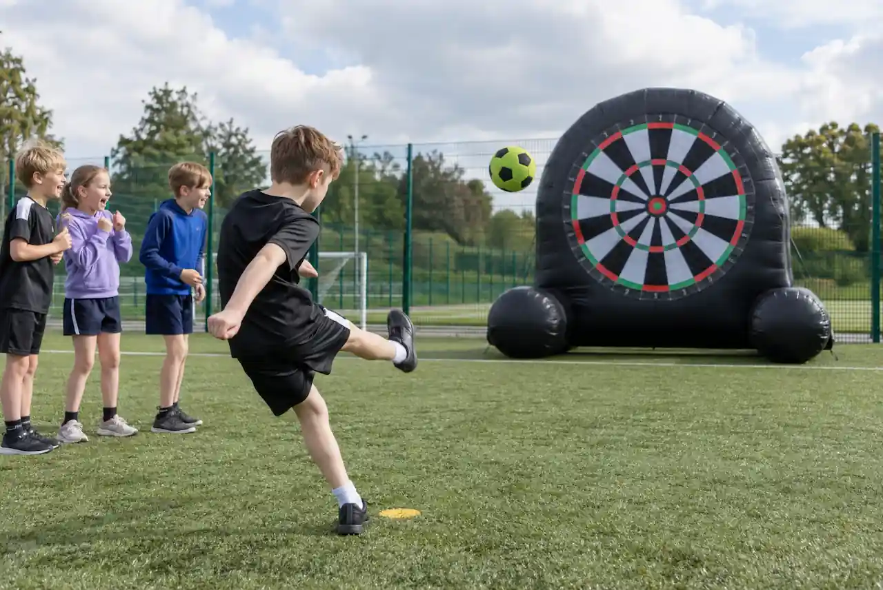 foot darts football party activity