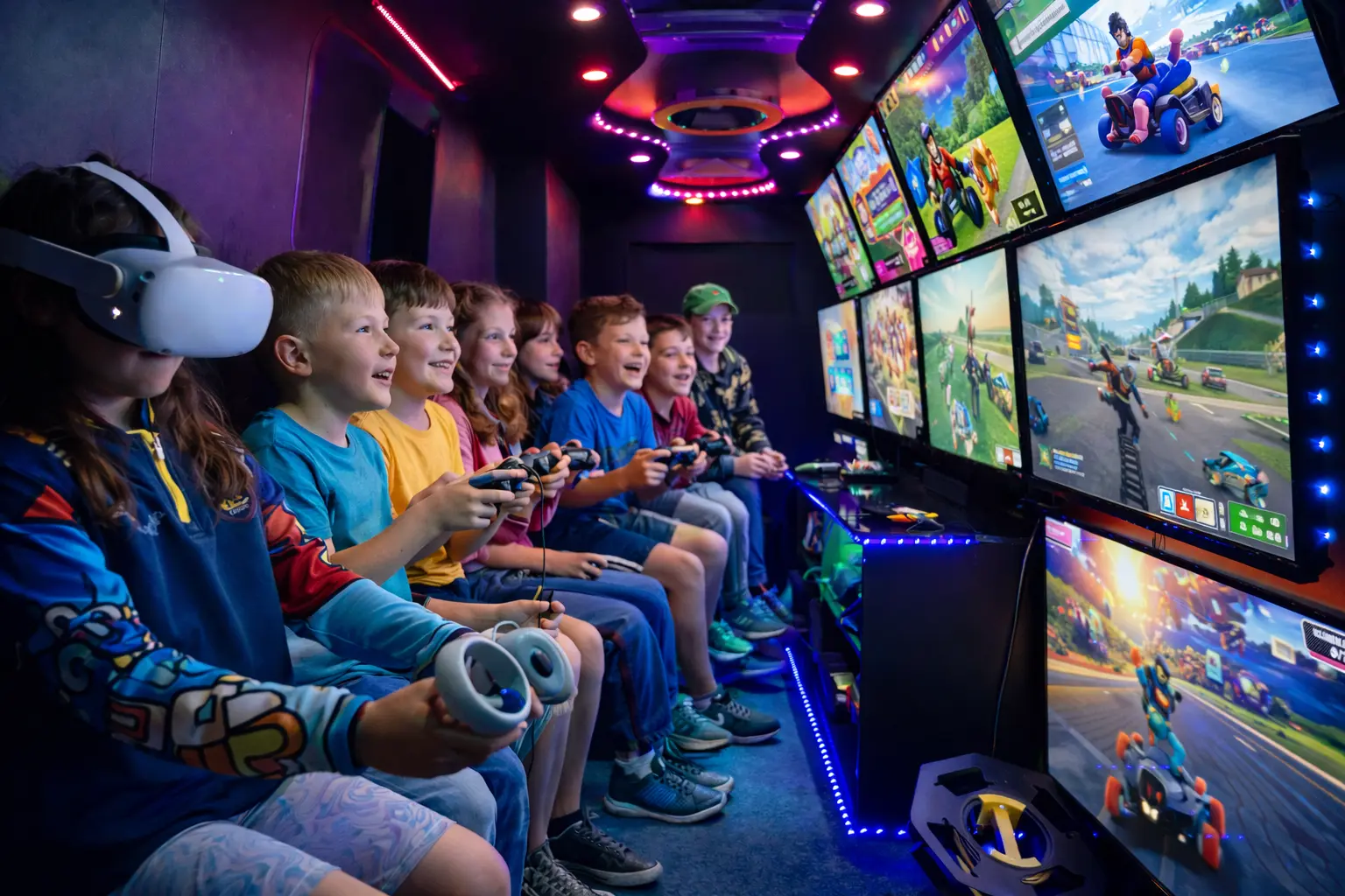gaming van birthday party for 10 year old boys UK