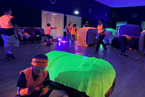 Glow party with nerf guns