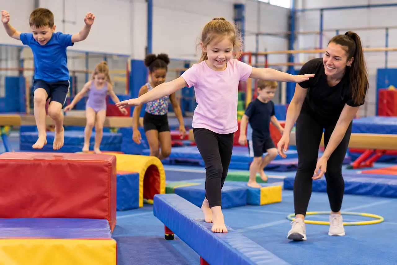 Gymnastics Party birthday activity