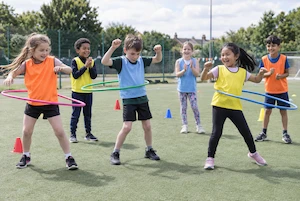 Hula Hoop game at a children's party