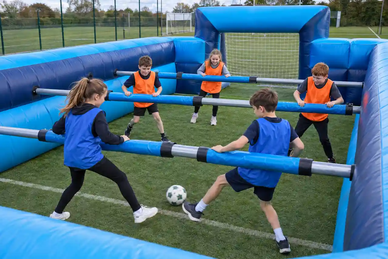 human table football birthday party activity
