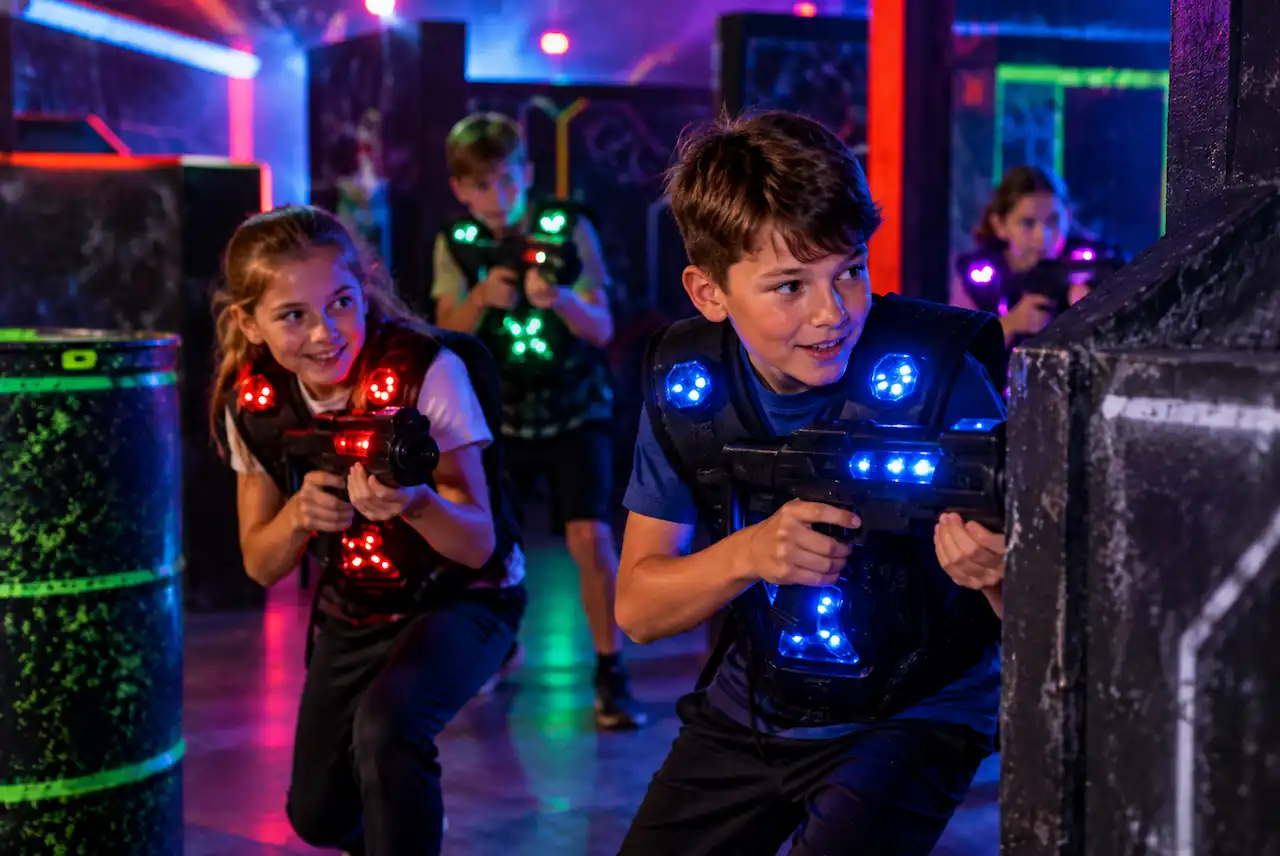 Indoor Laser Tag birthday activity