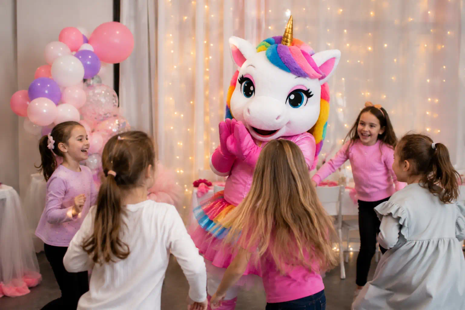 mascot character birthday party for 7 year old girls