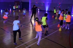 UV disco party for children